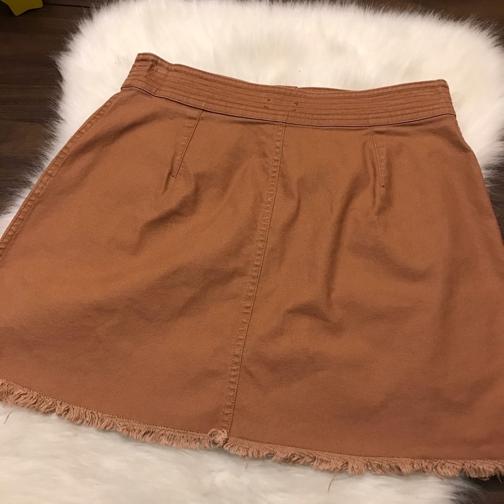 MADEWELL High Waist Snap Skirt In Burnt Sienna - Picture 5 of 11